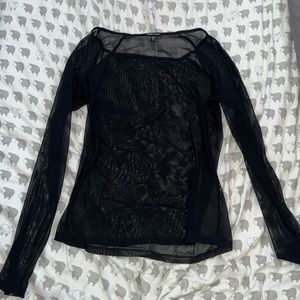 See through black top